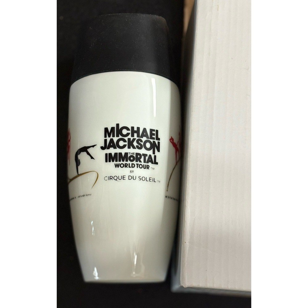 Michael Jackson Immortal World Tour Cirque Du Soleil Porcelain Tumble UNUSED CLE